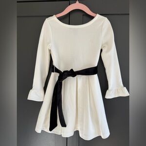 Polo Ralph Lauren | Cream Dress Velvet Belt | 3Y | Pleat skirt | Ruffle cuff
